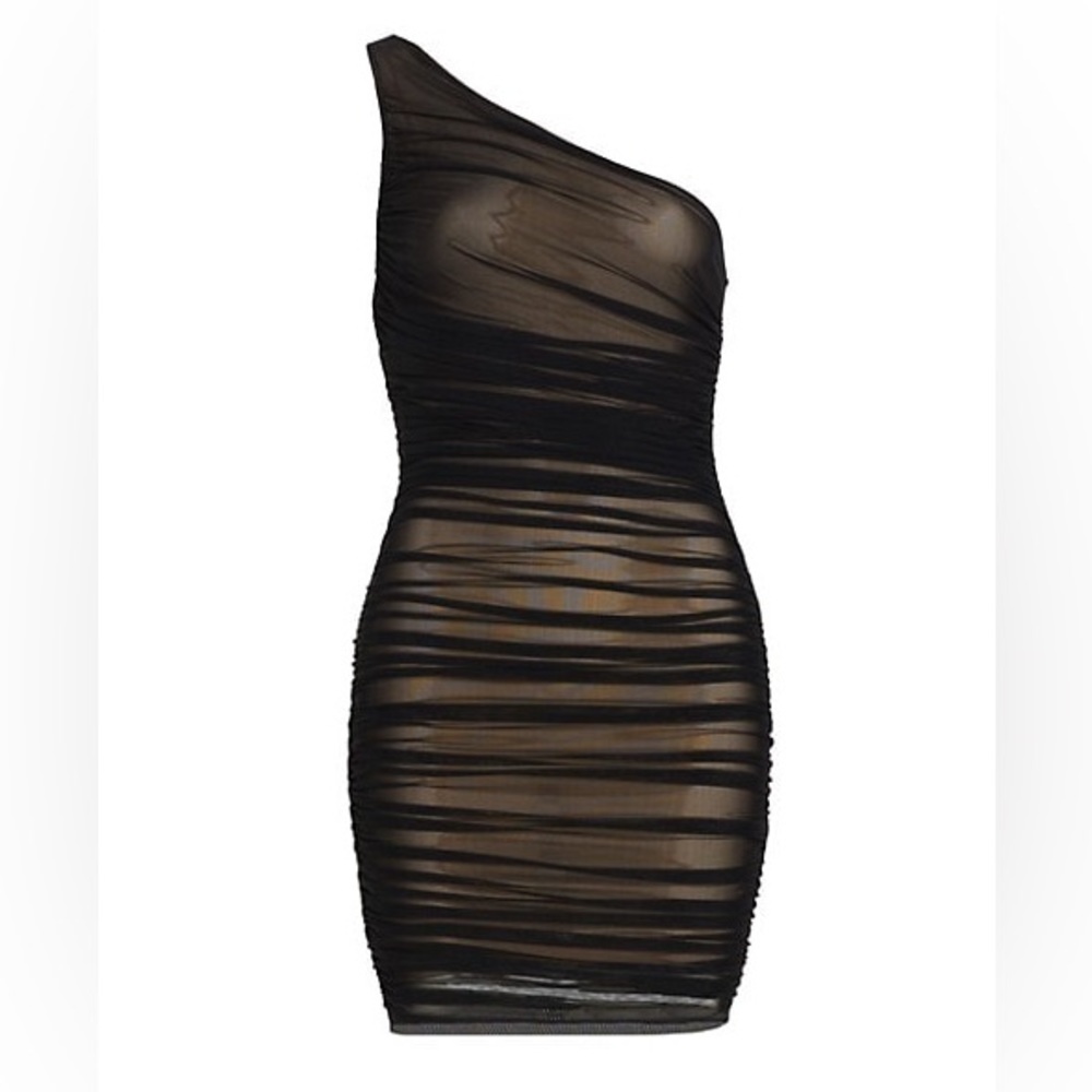 Alice + Olivia Cruz Ruched Asymmetrical Dress